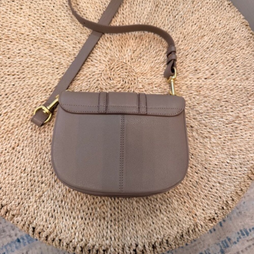 See By Chloe Mini Hana Bag Motty Gray Leather Key Crossbody Flap Messenger Bag - Picture 5 of 10
